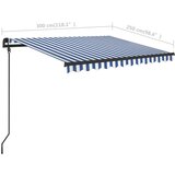  Ročno zložljiva tenda z LED lučkami 3x2,5 m modra in bela, (20728732) | Shoptok.si