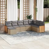 vidaXL 8-dijelni set vrtnih sofa od poliratana s jastucima bež | shoptok.hr