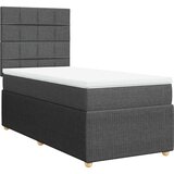 Krevet s oprugama i madracem tamnosivi 90 x 190 cm od tkanine | shoptok.hr
