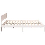  Krevetna konstrukcija Bijelo 180 x 200 cm Čvrsto borovo drvo | shoptok.hr