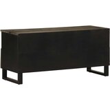 TV ormarić crni 100 x 33 x 46 cm od masivnog drva manga | shoptok.hr