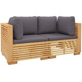  Kutne vrtne sofe s jastucima 2 kom od masivne tikovine | shoptok.hr