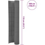 Dvostrana vrtna ograda 110 x 500 cm siva | shoptok.hr