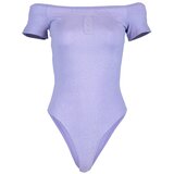 Trendyol Lilac Ribbed Carmen Collar Snap Snap Knitted | shoptok.hr