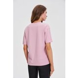 Marisse Pink V-Neck T-Shirt | Shoptok.si
