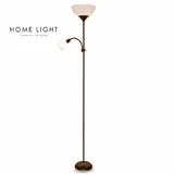 Vesta 653 Podna lampa 1xE27+1xE14 Braon