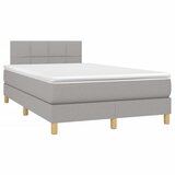  box spring s madracem LED svjetlosivi 120x200 cm tkanina | shoptok.hr