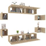  Komplet TV omaric 8-delni sonoma hrast konstruiran les, (20913520) | Shoptok.si