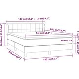  Box spring postelja z vzmetnico temno rjava 140x200 cm blago, (20900321) | Shoptok.si
