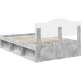  Konstrukcija postelje z vzglavjem Betonsko siva 135 x 190 cm, (5000102383) | Shoptok.si