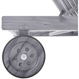  Vrtni ležalnik z blazino sivi trden akacijev les | Shoptok.si