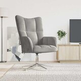  Stolica za opuštanje svjetlosiva baršunasta | shoptok.hr