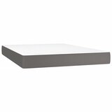  Madrac s džepičastim oprugama srednje tvrdoće sivi 140x200x20 cm umjetne kože | Eponuda.com