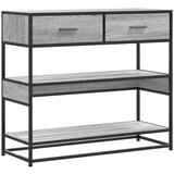 Maison Chic konzolna miza - miza ob steni siva sonoma 90x35x80 cm inženirski les, (21785750) Cene