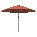  Vrtni suncobran LED s čeličnim stupom 300 cm terakota | shoptok.hr