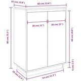  za cipele bijeli 60 x 35 x 80 cm od masivne borovine | shoptok.hr