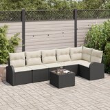 vidaXL 6-dijelni Vrtni Kauč Set s Jastucima Smeđi Poly Rattan Cijene