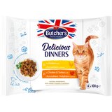 Butcher's Mega pakiranje Delicious Dinners za mačke 64 x 100 g – Mješovito pakiranje: piletina, piletina i puretina | shoptok.hr