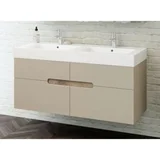 kopalniška omarica z umivalnikom luna 120 cm, krem mat