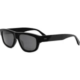 Diagonal Black Geometric Sunglasses ONE SIZE (56) Črna/Siva
