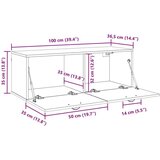  Ormar za Zid Staro drvo 100 x 36.5 x 35 cm Konstruirano drvo | shoptok.hr