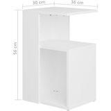  Bočni stolić bijeli 36 x 30 x 56 cm od konstruiranog drva | shoptok.hr