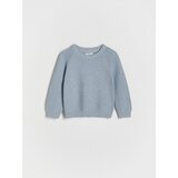 Reserved Pulover iz strukturiranega bombaža - Modra | Shoptok.si