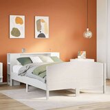 vidaXL Knjižna postelja brez ležišča bela 140x190 cm trdna borovina | Shoptok.si