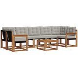 Set vanjskih sofa 8 kom. Prirodna i svijetlo siva | shoptok.hr