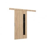 ADRK Klizna zidna vrata GELA s lakobel detaljima 86 cm - SONOMA-LAKIRANA CRNA, VISOKI SJAJ | shoptok.hr