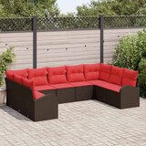  Set sofe s jastukom Smeđa Poli Ratan | shoptok.hr