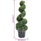  Umjetni spiralni šimšir s posudom zeleni 100 cm | shoptok.hr