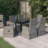 vidaXL 7-dijelni vrtni blagovaonski set s jastucima sivi | shoptok.hr