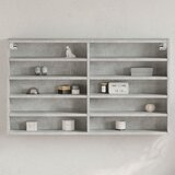 vidaXL Vitrina betonsko siva 100x15x58 cm iverna plošča | Shoptok.si