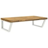  Polica za Lavabo - Umivaonik s prirodnim rubom montirana na zid Bijela - Bjeljenje 90 x 50 x 24 cm Četvrtasto | shoptok.hr