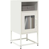 vidaXL Nočna omarica Bela 36x39x78 cm Hladno valjano jeklo | Shoptok.si
