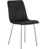 Lava stolica - crni baršun / kromirane noge x 1 | shoptok.hr