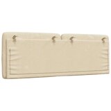 vidaXL Vzglavna stranica krem 120 cm blago | Shoptok.si