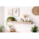  Zidna polica 80x23,5x5 cm svijetli hrast Monaco, nevidljivi nosač | shoptok.hr