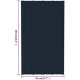 Krovni panel 12 pcs Antracit 80 x 45 cm Pocinčani čelik | shoptok.hr