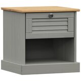The Living Store Nočna omarica VIGO siva 42x35x42 cm trdna borovina - Nočna Omarica, (21420824) | Shoptok.si
