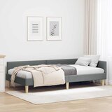  Kutni okvir kreveta Tamno siva 100 x 200 cm tkanina | shoptok.hr