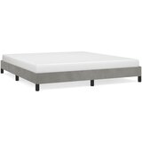 Maison Chic Posteljni okvir - Dvoposteljna postelja - Zakonska postelja brez vzmetnice svetlo siv 180x200 cm žamet-J4159, (21774554) | Shoptok.si