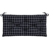  Jastuk za vrtnu klupu crni karirani 100x50x7 cm tkanina Oxford | shoptok.hr