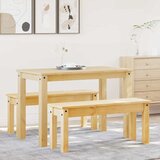 vidaXL 3 kosi jedilnega kompleta "Panama" Masivni les borovega lesa | Shoptok.si