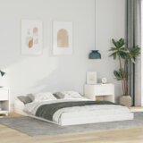  Krevetna konstrukcija Bijelo 140 x 190 cm Masivna borovina | shoptok.hr