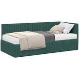 vidaXL Kutni krevetni okvir s madracem 2 pcs Zelena Baršun - Tamnozelena 90 x 190 cm Cijene
