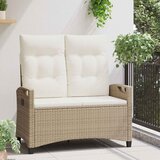  Vrtna klupa Bež i krema 105 x 60 x 112 cm Čelik i poliester | shoptok.hr