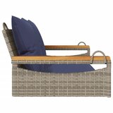  Klupa za ljuljanje s jastucima siva 109x62x40 cm od poliratana | shoptok.hr