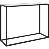  Konzolna mizica bela 100x35x75 cm kaljeno steklo, (20625622) Cene